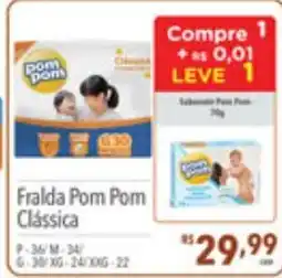 Supermercados Condor Fraldas pom pom clássica oferta