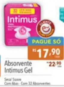 Supermercados Condor Absorvente Intimus Gel oferta