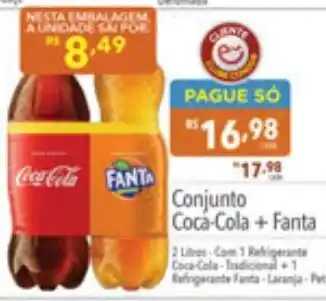 Conjunto coca-cola + fanta