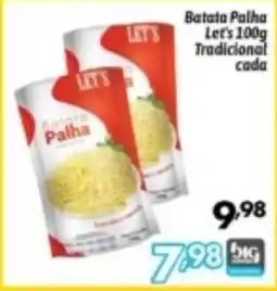 Supermercados Big Compra Batata Palha Let's Tradicional oferta