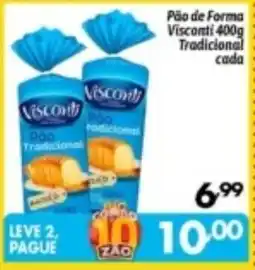 Supermercados Big Compra Pão de Forma Visconti oferta