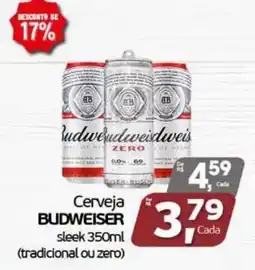 Cometa Supermercados Cerveja budweiser sleek 350ml oferta