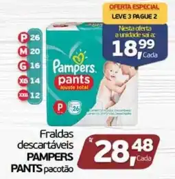 Cometa Supermercados Fraldas descartáveis PAMPERS PANTS pacotão oferta