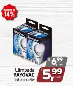 Cometa Supermercados Lâmpada rayovac led branca 9w oferta