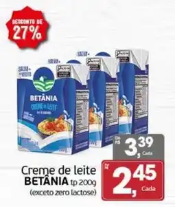 Cometa Supermercados Creme de leite betânia oferta