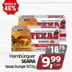 Cometa Supermercados Hambúrguer seara texas burger oferta