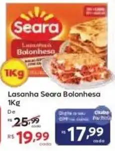 Barbosa Supermercados Lasanha seara bolonhesa oferta