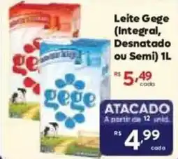 Barbosa Supermercados Leite Gege (Integral, Desnatado ou Semil) oferta