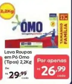 Barbosa Supermercados Lava Roupas em Pó Omo (Tipos) oferta