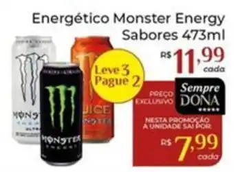 Energético Monster Energy Sabores