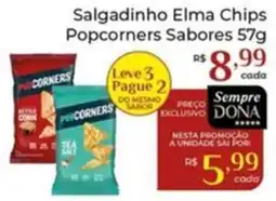 Dona de Casa Salgadinho Elma Chips Popcorners Sabores oferta