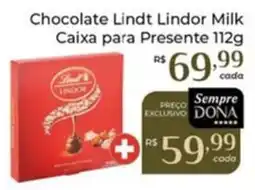Dona de Casa Chocolate Lindt Lindor Milk oferta
