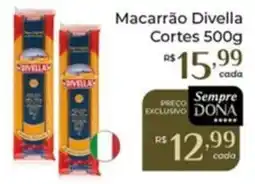 Dona de Casa Macarrão Divella Cortes oferta