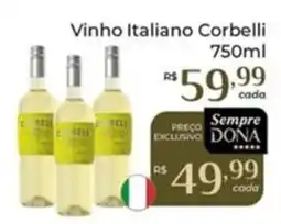 Dona de Casa Vinho Italiano Corbelli oferta
