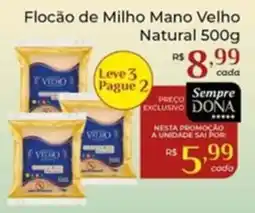 Dona de Casa Flocão de Milho Mano Velho Natural oferta