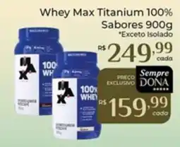Dona de Casa Whey Max Titanium 100% Sabores oferta
