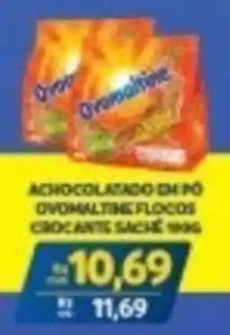 Atacadão Centro Sul Achocolatado em pó ovo maltine flocos crocante sache 1996 oferta