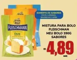 Costa Atacadão mistura para bolo fleischman meu bole 390g sabores oferta