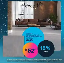 Santa Cruz Acabamentos Porcelanato act broadway dark grey oferta