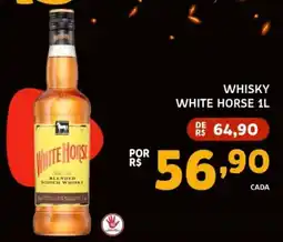 Bergamais Supermercados whisky white horse 1l oferta