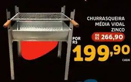 Bergamais Supermercados churrasqueira média vidal zinco oferta