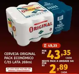 Bergamais Supermercados Cerveja original pack econômico oferta