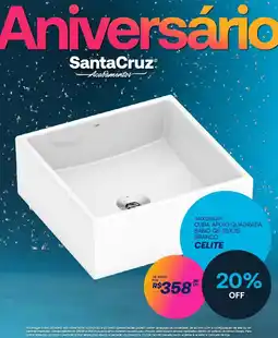 Santa Cruz Acabamentos cuba apoio quadrada basic q5 35x35 branco celite oferta