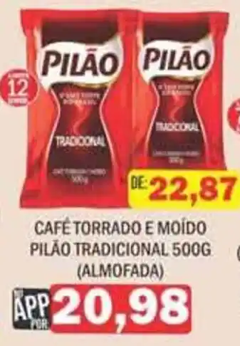 Café torrado e moído pilão tradicional