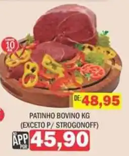 Supermercados Mendonça Patinho bovino kg oferta