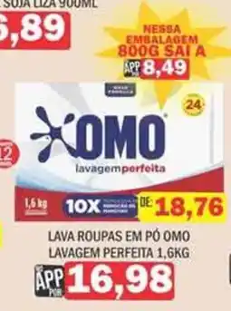 Supermercados Mendonça Lava roupas em pô omo lavagem perfeita oferta