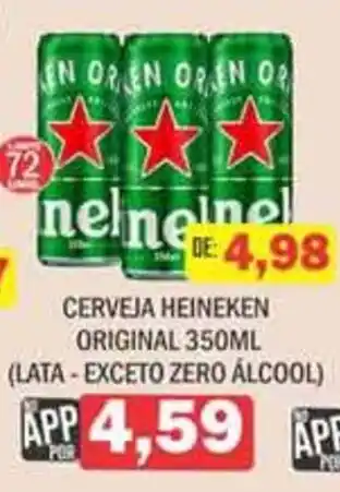 Supermercados Mendonça Cerveja heineken original oferta