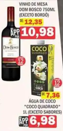 Supermercados Mendonça vinho de mesa dom bosco 750ml oferta