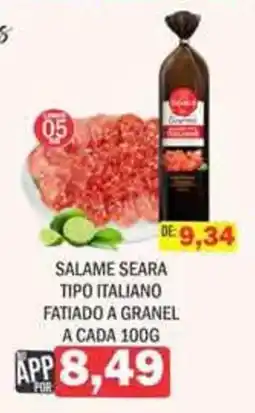 Supermercados Mendonça Salame seara tipo italiano oferta