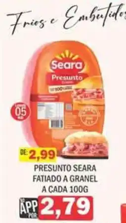 Supermercados Mendonça Presunto seara fatiado a granel oferta