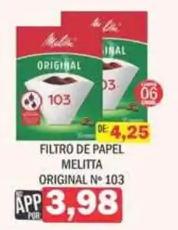 Supermercados Mendonça Filtro de papel melitta original nº 103 oferta