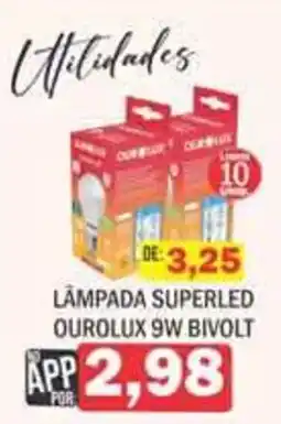 Supermercados Mendonça Lâmpada superled ourolux 9w bivolt oferta