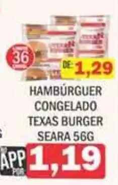 Supermercados Mendonça Hambúrguer congelado texas burger seara oferta