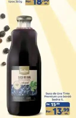 Shibata Supermercados Suco de uva tinto premium uva bordô sedna 1l oferta