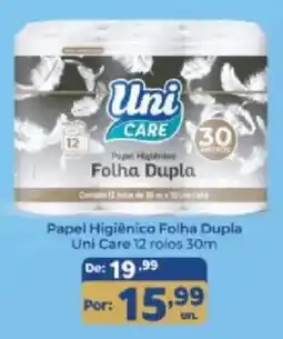 Shibata Supermercados Papel Higiênico Folha Dupla Uni Care 12 rolos 30m oferta