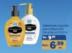 Shibata Supermercados Sabonete Líquido para Mãos Uni Care tipos oferta
