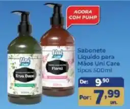 Shibata Supermercados Sabonete liquido para mãos uni care tipos oferta