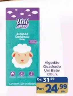 Shibata Supermercados Algodão quadrado uni baby oferta