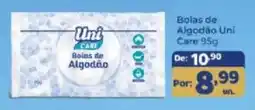 Shibata Supermercados Bolas de algodão uni care oferta
