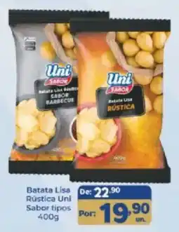 Shibata Supermercados Batata lisa rústica uni sabor tipos oferta