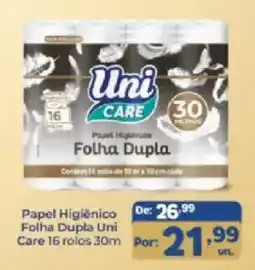 Shibata Supermercados Papel Higiênico Folha Dupla Uni Care oferta
