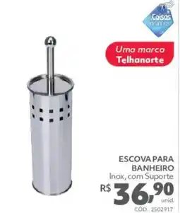 Telhanorte escova para banheiro inox, com suporte oferta