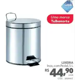 Telhanorte Lixeira inox, com pedal oferta