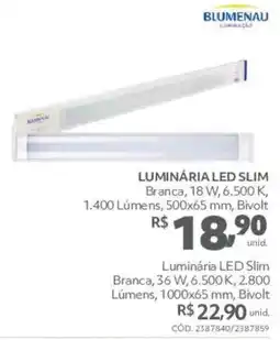 Telhanorte Luminária led slim branca oferta