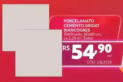 Telhanorte Porcelanato cemento grisio biancogres oferta