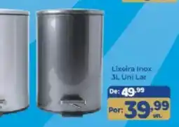 Shibata Supermercados Lixeira inox 3l uni lar oferta